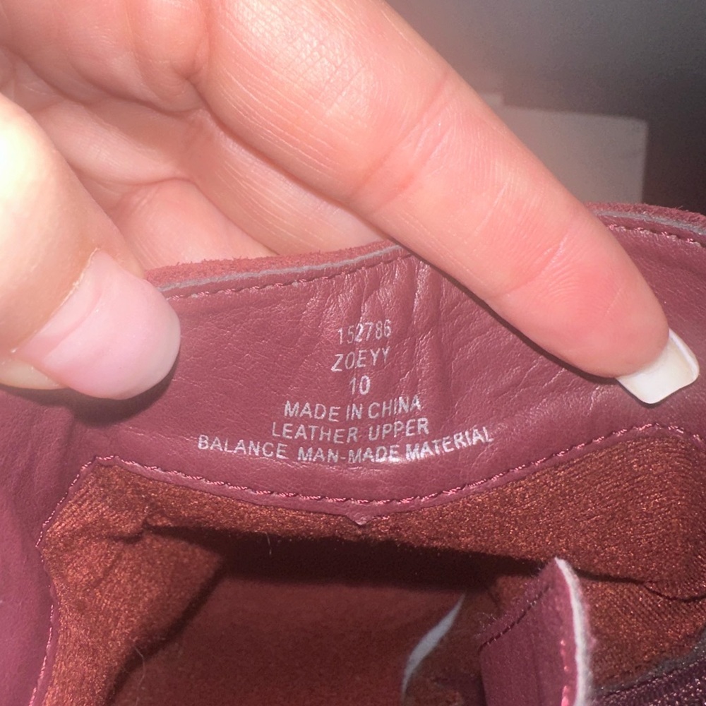 Burgundy suede booties! - Picture 5 of 7